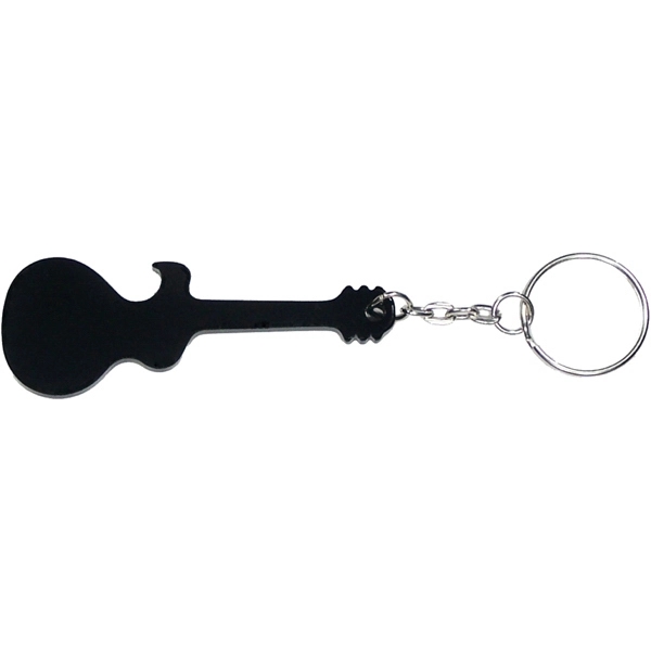 Guitar shaped aluminum bottle opener with key chain.... from ASI 74585 Nu Promo International / Nu Promo Line