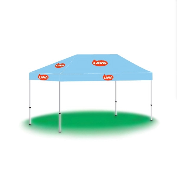 10' x 15' custom pop-up printed tent/canopy with 2 color imprinting.... from ASI 30442 Above & Beyond Advertising Products