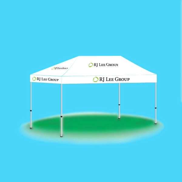 10' x 15' custom pop-up printed tent/canopy with 2 color imprinting.... from ASI 30442 Above & Beyond Advertising Products