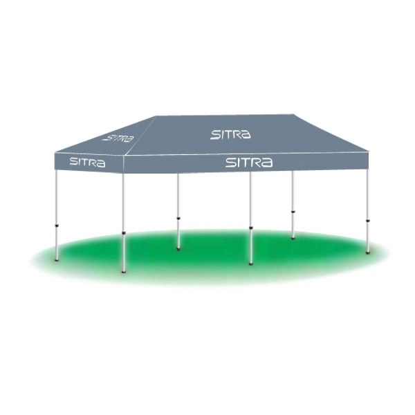 10' x 20' custom printed pop-up tent/canopy with one color imprinting.... from ASI 30442 Above & Beyond Advertising Products