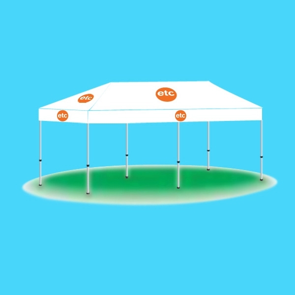 10' x 20' custom printed tent/canopy with 2 color imprinting.... from ASI 30442 Above & Beyond Advertising Products