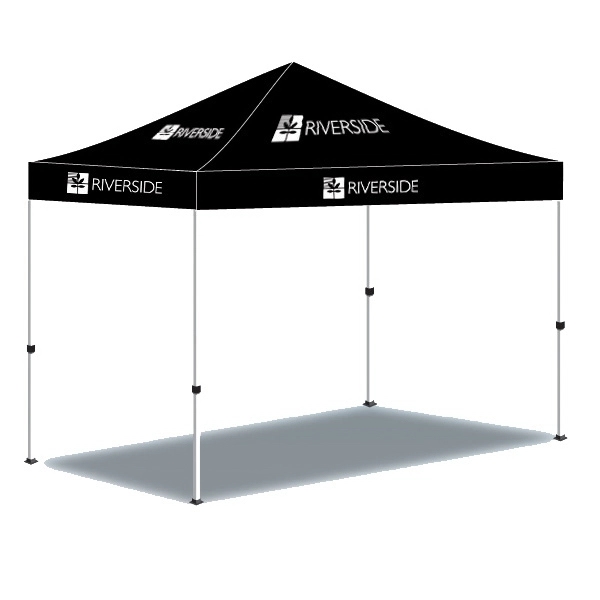 10 foot x 10 foot personalized logo vinyl canopy tent.... from ASI 30442 Above & Beyond Advertising Products