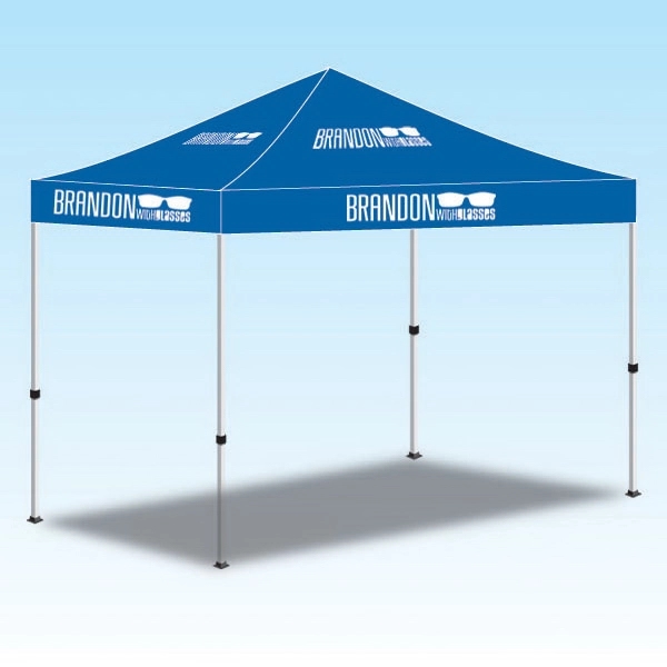 10 foot x 10 foot personalized logo vinyl canopy tent.... from ASI 30442 Above & Beyond Advertising Products