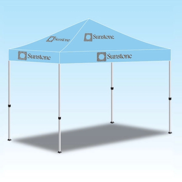 10 foot x 10 foot personalized logo vinyl canopy tent.... from ASI 30442 Above & Beyond Advertising Products
