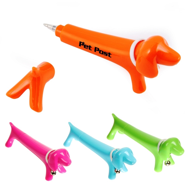 Plastic dog shaped pen comes with a rubber collar with a... from ASI 52710 Lincoln Line / Essef - Lincoln Line