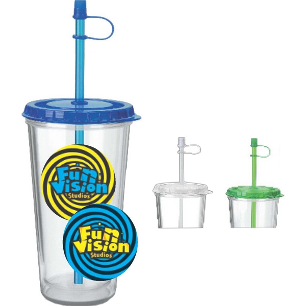 Flip - Take-Out tumbler with animated circle patch insert.... from ASI 52480 Enduraline / Enduraline