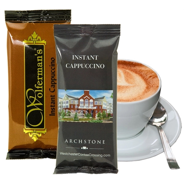 Instant cappuccino in a taller profile package.... from ASI 82351 Richard's Gourmet Coffee Co / Richard's (R) Gourmet Coffee