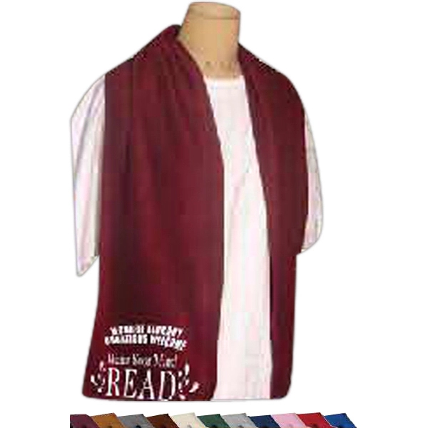 Customizable 60" x 6" polar fleece scarf with matching merrow stitching... from ASI 31260 AdCapitol / Adcap®