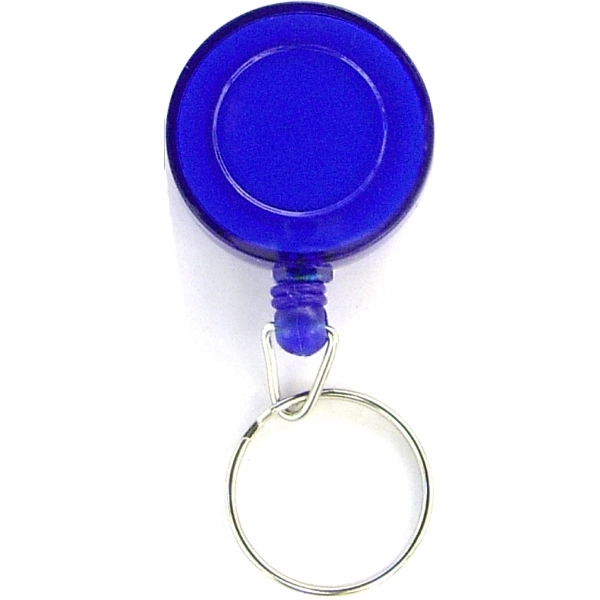 Round 24" retractable key holder with metal clip on the back.... from ASI 74585 Nu Promo International / Nu Promo Line