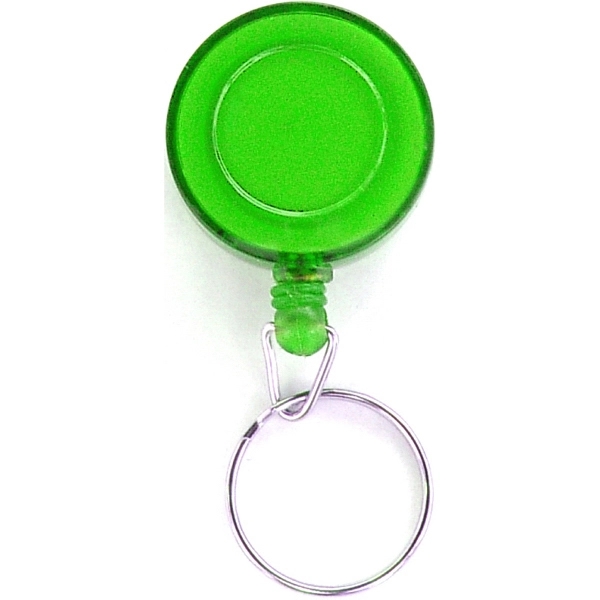 Round 24" retractable key holder with metal clip on the back.... from ASI 74585 Nu Promo International / Nu Promo Line