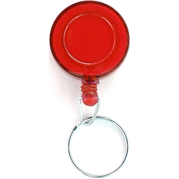 Round 24" retractable key holder with metal clip on the back.... from ASI 74585 Nu Promo International / Nu Promo Line