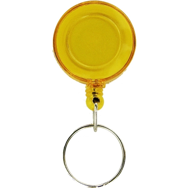 Round 24" retractable key holder with metal clip on the back.... from ASI 74585 Nu Promo International / Nu Promo Line