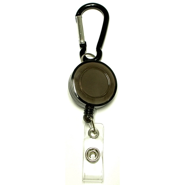 Round  retractable badge holder with carabiner.... from ASI 74585 Nu Promo International / Nu Promo Line
