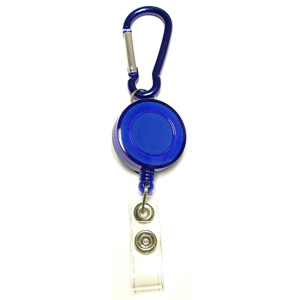 Round  retractable badge holder with carabiner.... from ASI 74585 Nu Promo International / Nu Promo Line