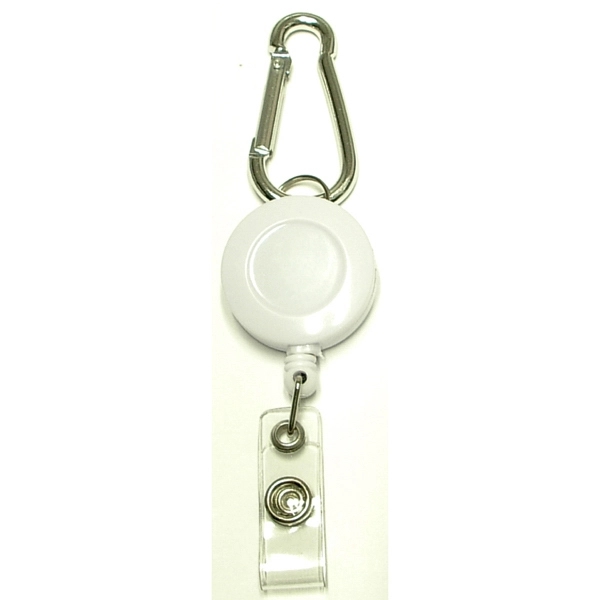 Round  retractable badge holder with carabiner.... from ASI 74585 Nu Promo International / Nu Promo Line