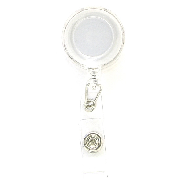 Round  retractable badge holder with carabiner.... from ASI 74585 Nu Promo International / Nu Promo Line