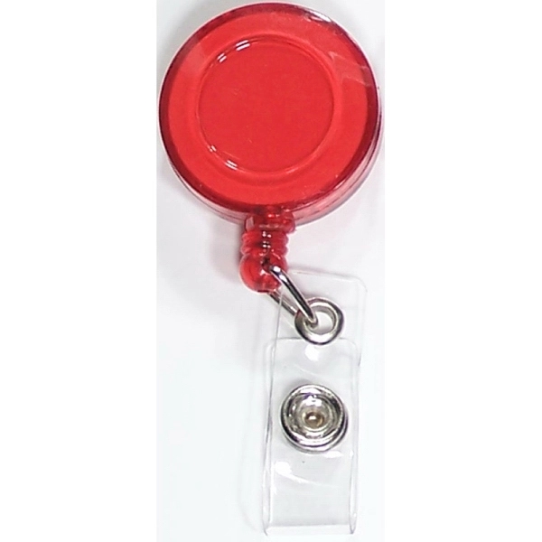 Round  retractable badge holder with lanyard.... from ASI 74585 Nu Promo International / Nu Promo Line