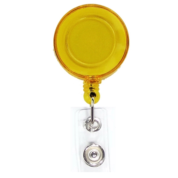 Round 24" retractable badge holder with metal clip on the back.... from ASI 74585 Nu Promo International / Nu Promo Line