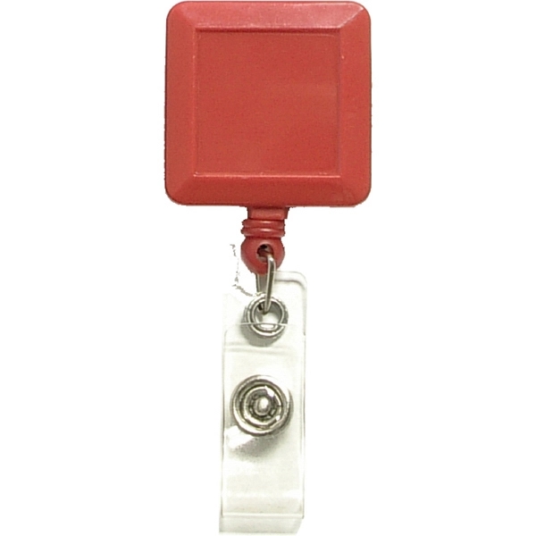 Square  retractable badge holder with lanyard.... from ASI 74585 Nu Promo International / Nu Promo Line
