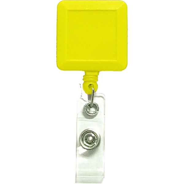 Square  retractable badge holder with lanyard.... from ASI 74585 Nu Promo International / Nu Promo Line