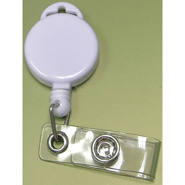 Round retractable badge holder with lanyard.... from ASI 74585 Nu Promo International / Nu Promo Line