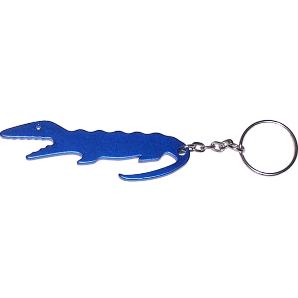 Alligator shape bottle opener with key chain, blue.... from ASI 74585 Nu Promo International / Nu Promo Line