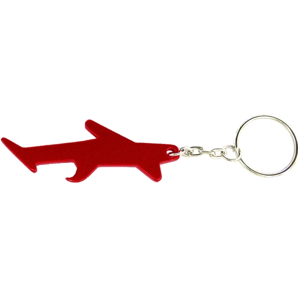 Plane shaped aluminum bottle opener with key chain.... from ASI 74585 Nu Promo International / Nu Promo Line