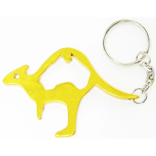 Kangaroo shape bottle opener with key chain.... from ASI 74585 Nu Promo International / Nu Promo Line