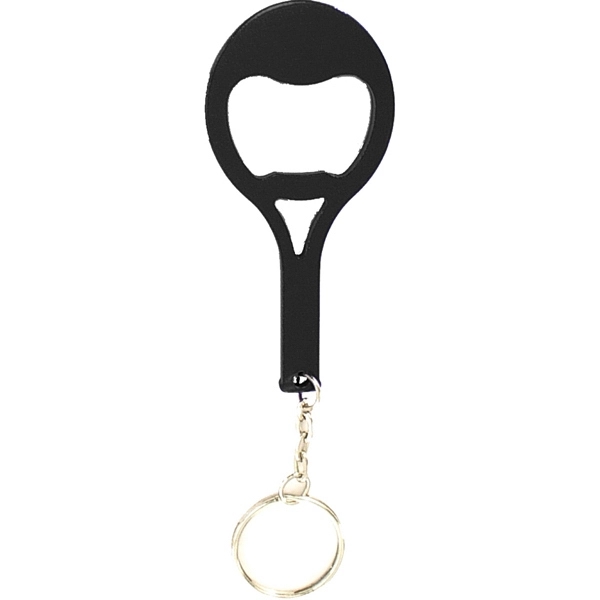 Tennis racket shape bottle opener with key chain.... from ASI 74585 Nu Promo International / Nu Promo Line