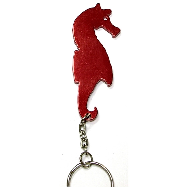 Sea horse shape bottle opener with key chain.... from ASI 74585 Nu Promo International / Nu Promo Line