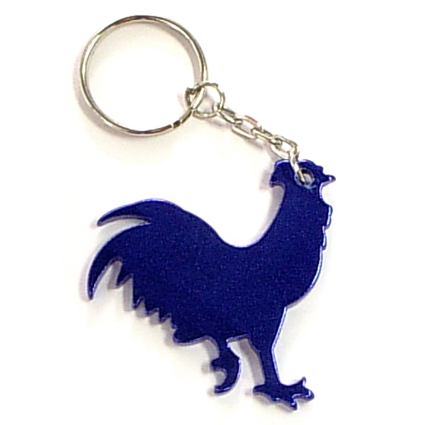 Rooster shape bottle opener with key chain.... from ASI 74585 Nu Promo International / Nu Promo Line