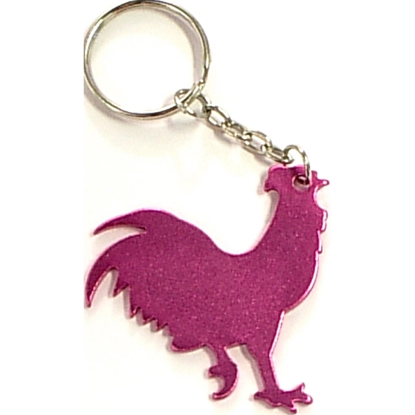Rooster shape bottle opener with key chain.... from ASI 74585 Nu Promo International / Nu Promo Line