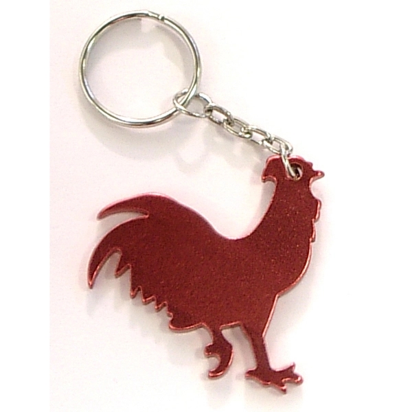 Rooster shape bottle opener with key chain.... from ASI 74585 Nu Promo International / Nu Promo Line