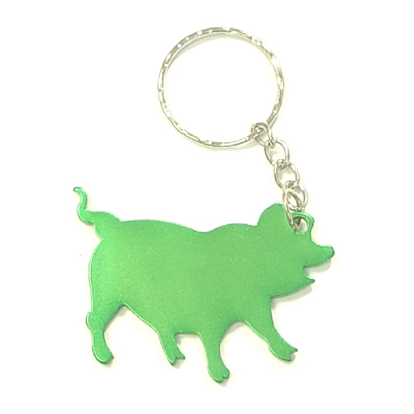 Pig shape bottle opener with key chain.... from ASI 74585 Nu Promo International / Nu Promo Line