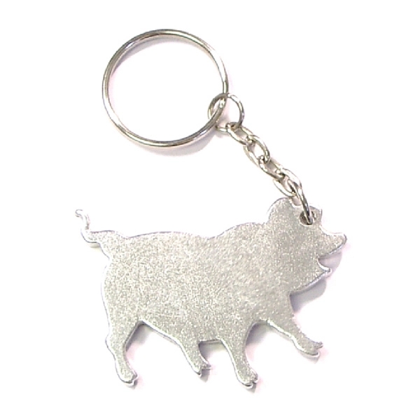 Pig shape bottle opener with key chain.... from ASI 74585 Nu Promo International / Nu Promo Line