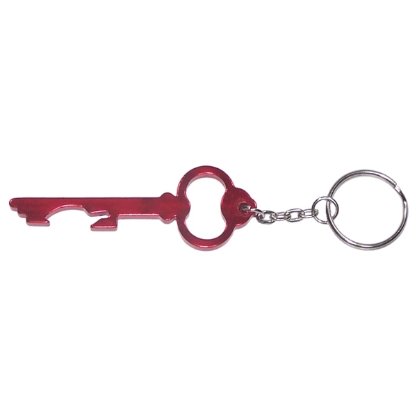 Aluminum key shaped bottle opener key chain.... from ASI 74585 Nu Promo International / Nu Promo Line
