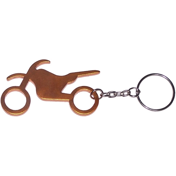 Key chain with motorbike shape bottle opener.... from ASI 74585 Nu Promo International / Nu Promo Line