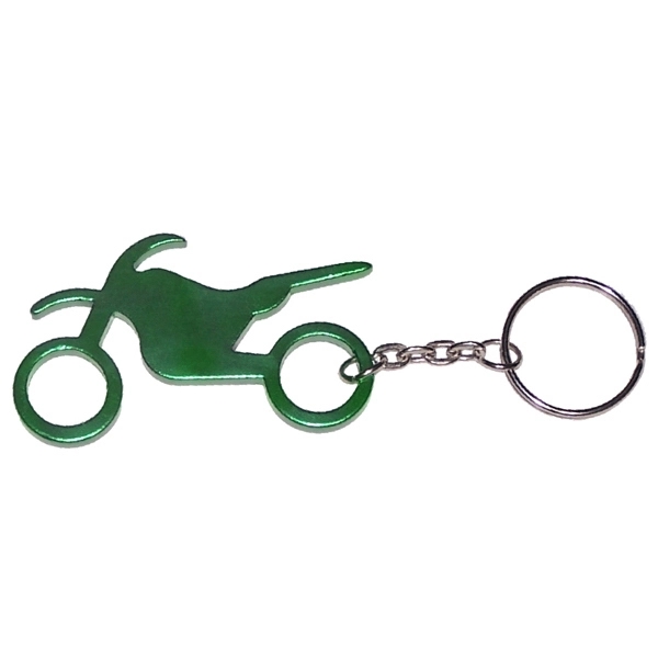 Key chain with motorbike shape bottle opener.... from ASI 74585 Nu Promo International / Nu Promo Line