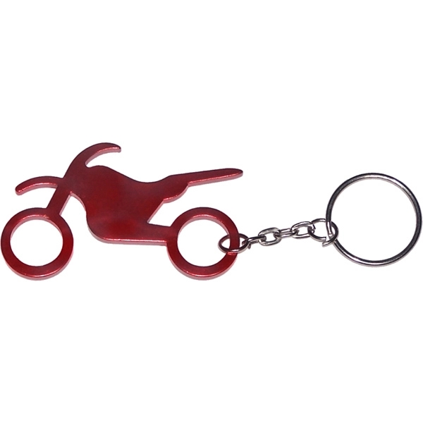 Key chain with motorbike shape bottle opener.... from ASI 74585 Nu Promo International / Nu Promo Line