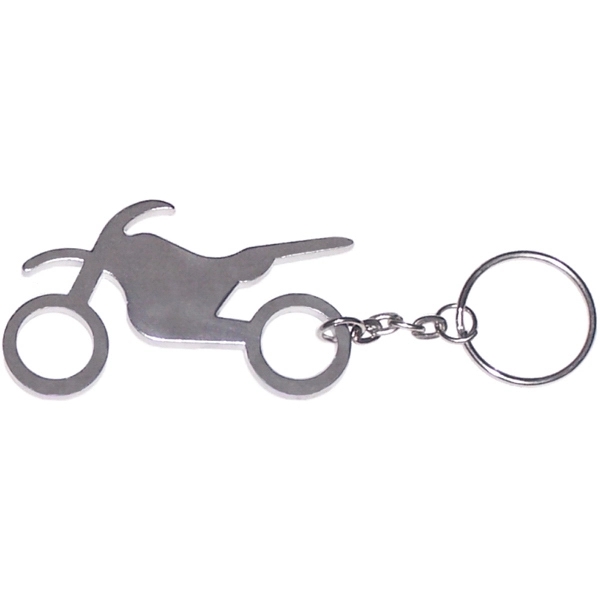 Key chain with motorbike shape bottle opener.... from ASI 74585 Nu Promo International / Nu Promo Line