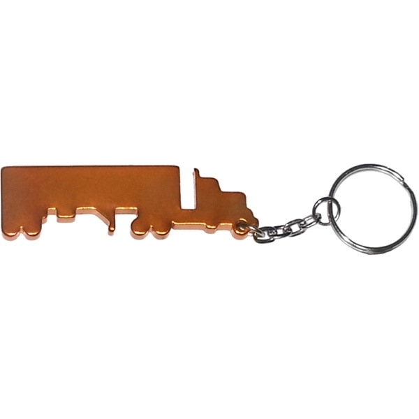 Truck shape bottle opener with key chain.... from ASI 74585 Nu Promo International / Nu Promo Line