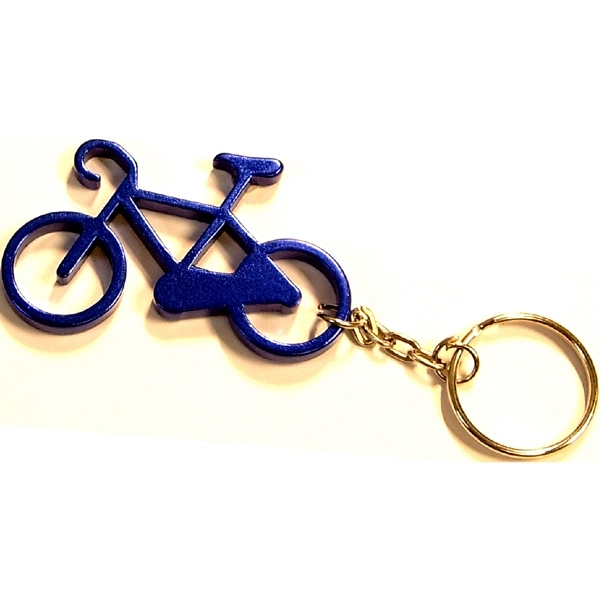 Bicycle shape bottle opener with key chain.... from ASI 74585 Nu Promo International / Nu Promo Line