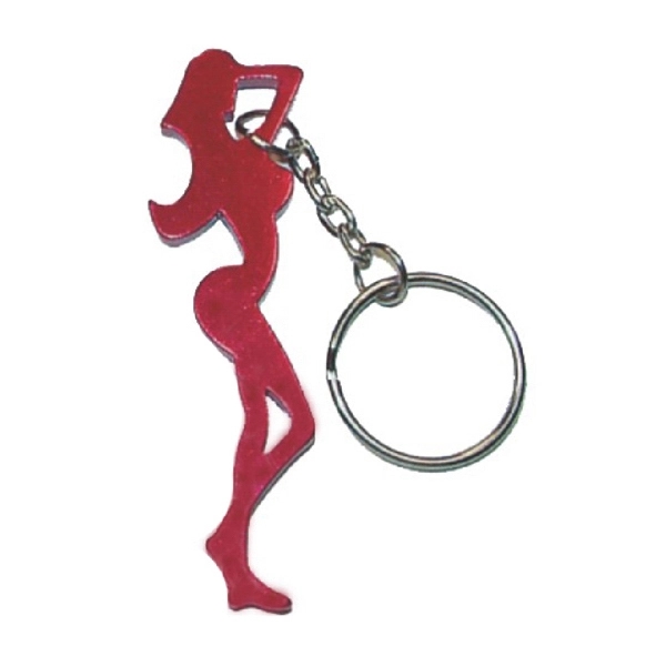 Fine figure of a woman shape bottle opener with key chain.... from ASI 74585 Nu Promo International / Nu Promo Line