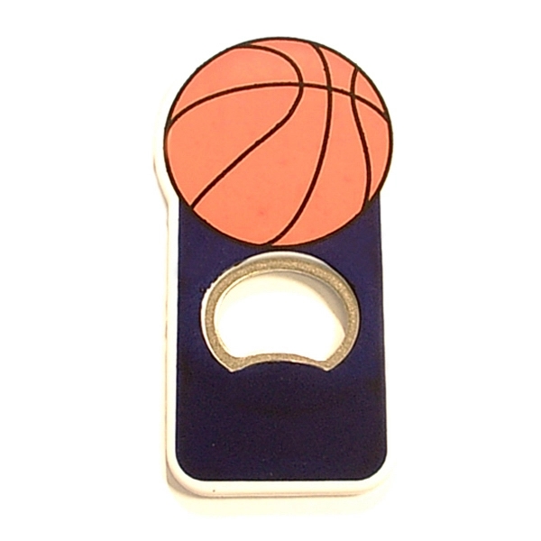 Basket ball shape magnetic bottle opener... from ASI 74585 Nu Promo International / Nu Promo Line