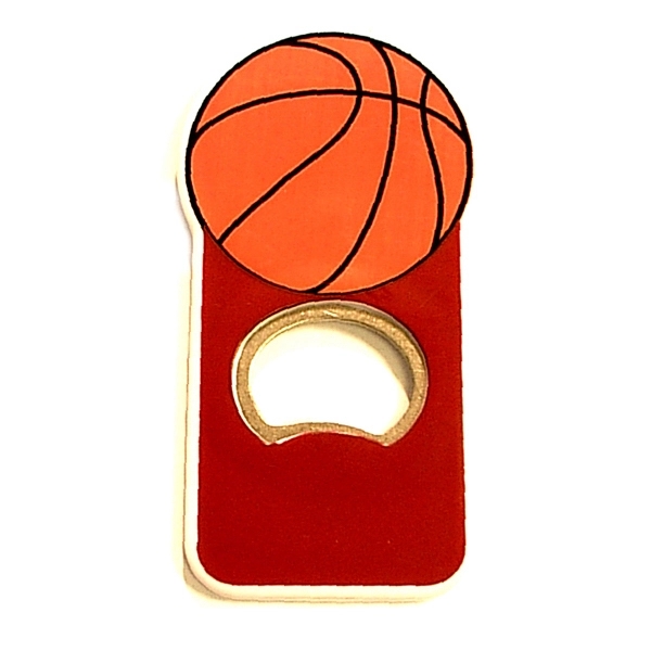 Basket ball shape magnetic bottle opener... from ASI 74585 Nu Promo International / Nu Promo Line