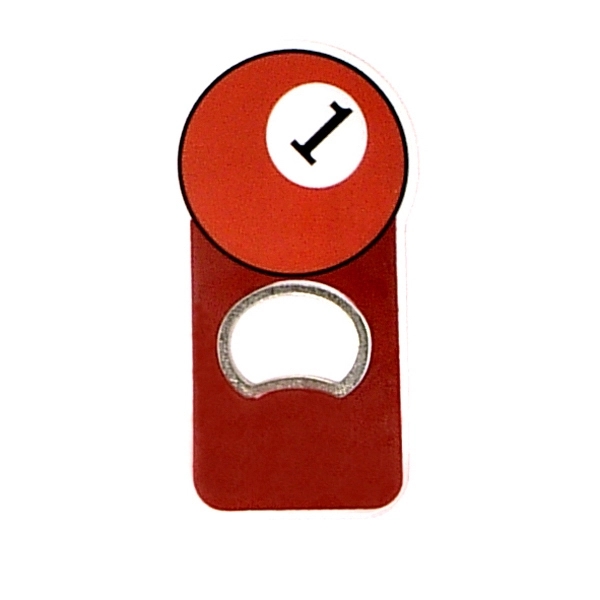 Pool ball shape magnetic bottle opener... from ASI 74585 Nu Promo International / Nu Promo Line