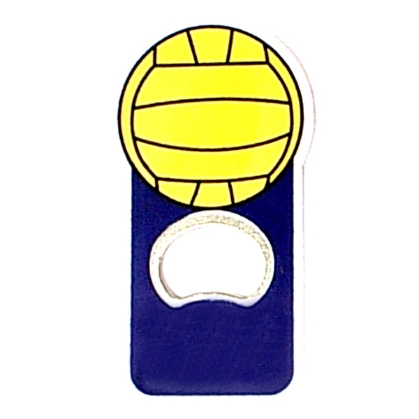 Volleyball ball shape magnetic bottle opener... from ASI 74585 Nu Promo International / Nu Promo Line
