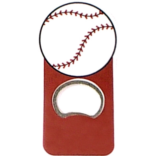 Baseball shape magnetic bottle opener... from ASI 74585 Nu Promo International / Nu Promo Line