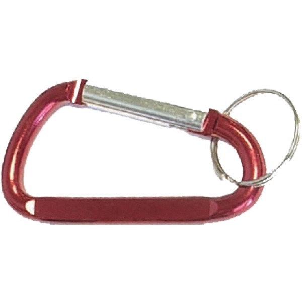 Carabiner with split key ring and solid aluminum construction.... from ASI 74585 Nu Promo International / Nu Promo Line