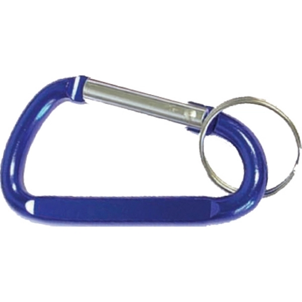 Carabiner with split key ring and solid aluminum construction.... from ASI 74585 Nu Promo International / Nu Promo Line
